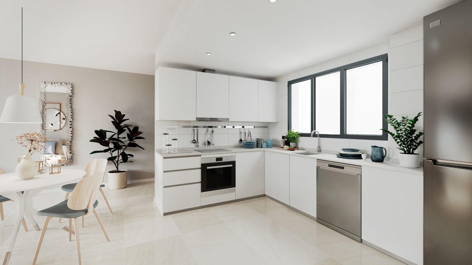 03 modern kitchen dining view