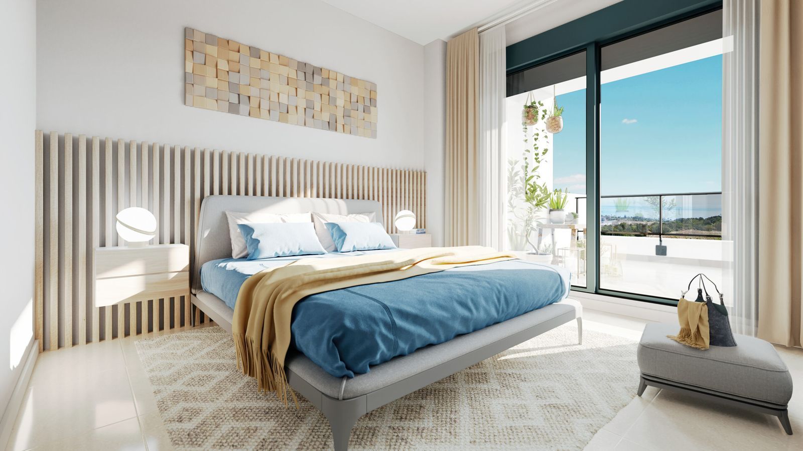 05 modern bedroom balcony view