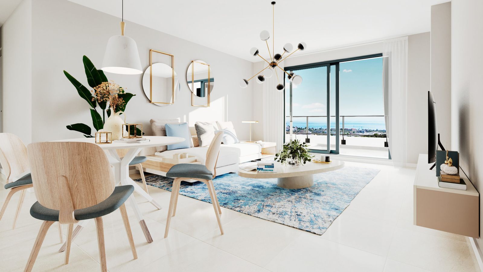 06 modern living room ocean view